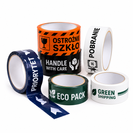 Nastro da imballaggio con stampa 2 Colori del solvente 48 mm x 54 m 144 pz