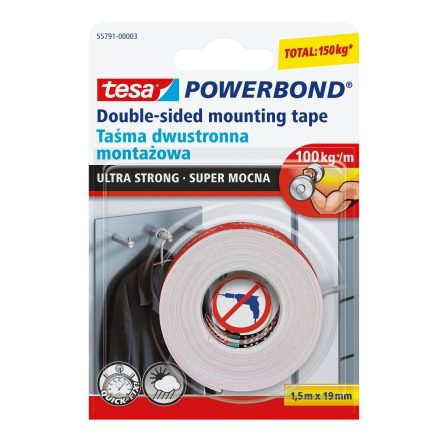 Nastro di montaggio POWERBOND super forte 1,5m 19mm