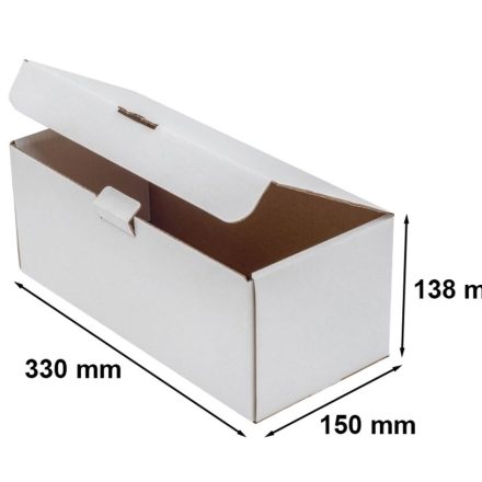 Scatola di cartone F421 bianco 330x150x138 mm al pacchetto InPost B