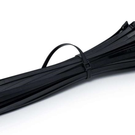 Morsetti per cavi a cerniera piatta 490x9,5 mm nero 100 pc