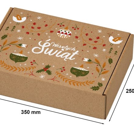 Scatola regalo di Natale in cartone 350x250x150mm Buon Natale.