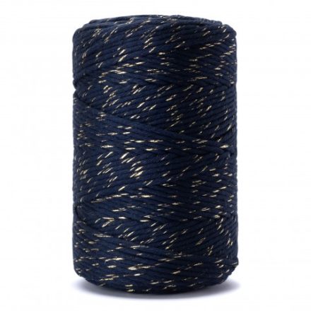 Corda di cotone blu oro 2 mm 100 g 45 m a macroma e ornamenti