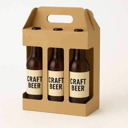 Casella cut-off per 6 birra con maniglia 210x140x258 mm - 10 pz