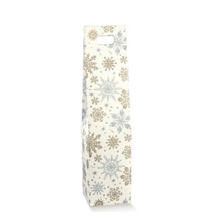 Sacchetto regalo vino di Natale 95x95x400 mm K-477 SN