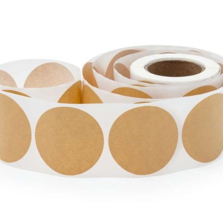 Adesivi tondi EKO Etichette kraft fi brillanti 50 mm 250 pz su rullo