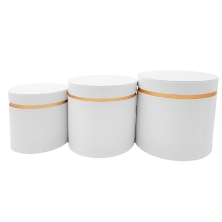 Set di flybox tondi bianchi per fiori 3 pz