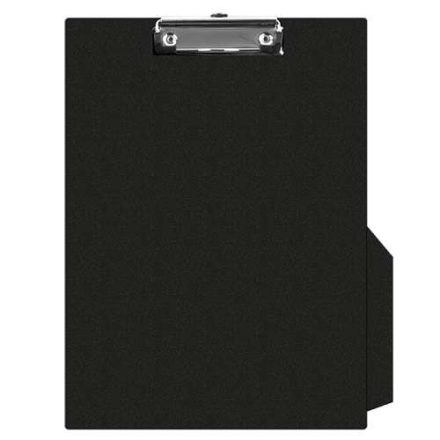 Appunti Q-CONNECT bordo con clip A4 con tasca PVC nero