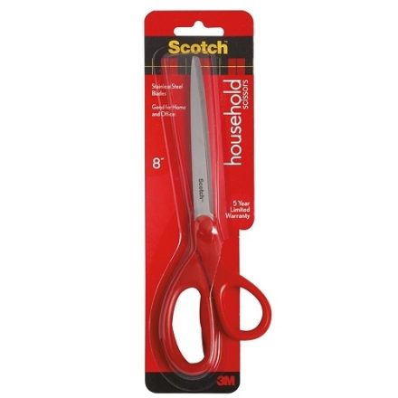 Scotch delle forbici universali 20,5 cm rosso per carta