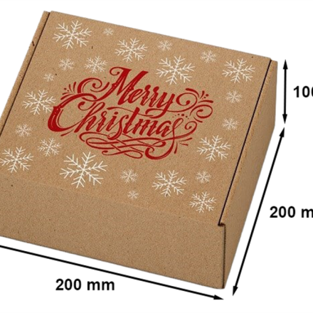 Cartone scatola di moda di Natale 200x200x100mm MC Fiocchi di neve F427