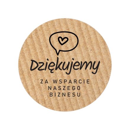 Kraft adesivi tondi Grazie per il supporto 35 mm 200 pz su rullo