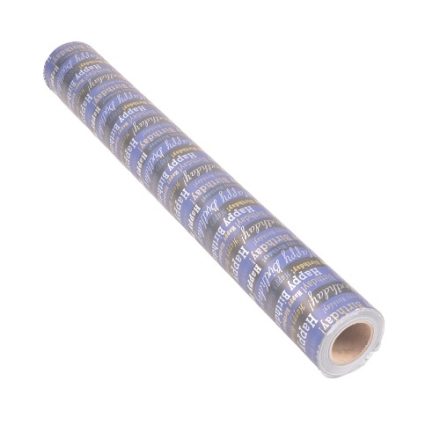 Imballo carta decoro rivestito Buon Compleanno rotolo 70cm x 50m 80g