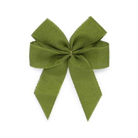 Punta decorativa shantung 25 mm autoadesivo olivo 10 pz