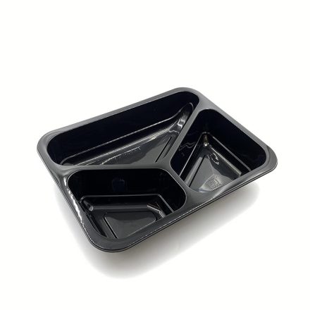 Contenitore di saldatura triangolare PP nero per piatti 227x178x45 80 pc