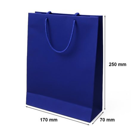 Borsa regalo Premium borsa A5 170x70x250 mm blu scuro opaco