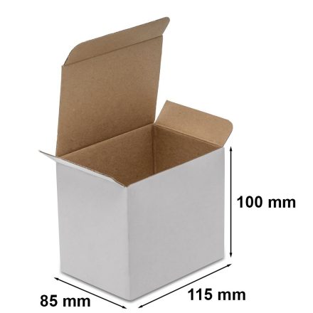 Scatola di ritaglio del cartone per tazza 115x85x100 mm bianco F215