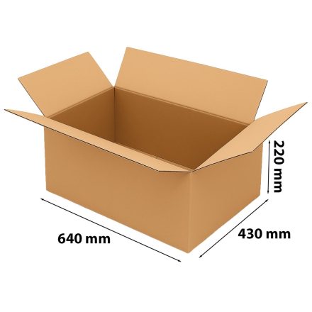 Cartone 640x430x220 mm 3- Strato di bronzo per la spedizione