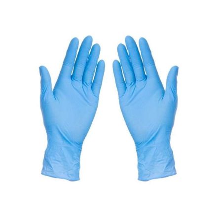Guanti monouso blu nitrile M senza polvere 100 pc