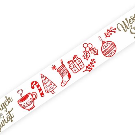 Buon Natale ai regali 45mm/50m oro-rosso