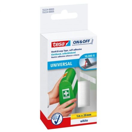 Tappo autoadesivo in nastro TESA In & spento 1 m x 20 mm, bianco