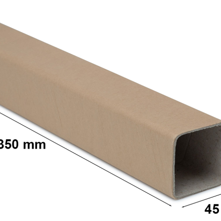 Confezione di tubi di cartone quadrato 45x45x350 mm A3 gr. 2,5 mm