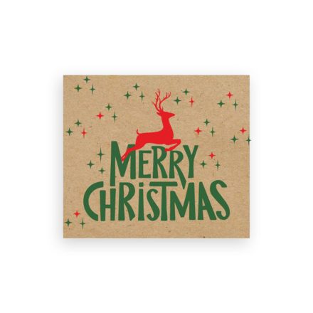 Adesivi per graffe natalizie Felice Fawn di Natale 35x40 mm 200 pz