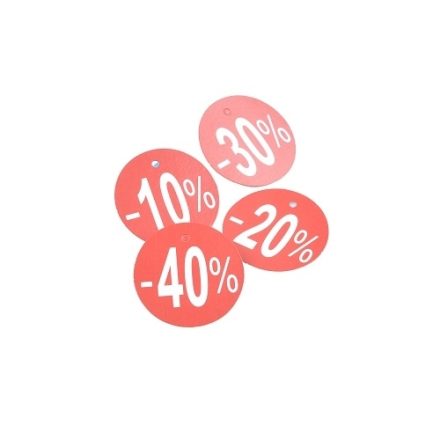 Tag tondi per metriche ago-testa 20% Sconto 45 mm 100 pc