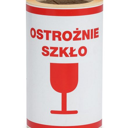 Adesivi di avvertimento Vetri con cura 100x100 mm - 100 roller pcs
