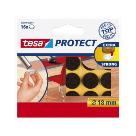 Tamponi di feltro 18mm, marrone TESA - 16 pc