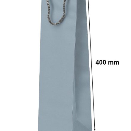 Borsa regalo laminato per vino 120x80x400 argento 1 pz