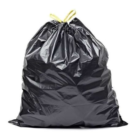Sacchetti spazzatura LDPE 120 l nero con nastro da disegno, 10 pz