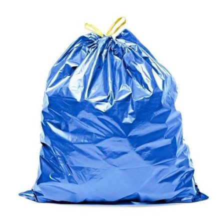 Sacchetti spazzatura LDPE 120l blu con nastro da disegno 10 pz