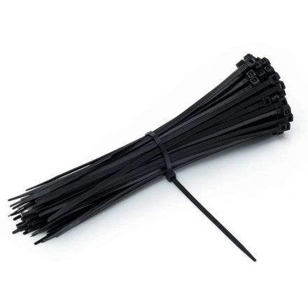 Morsetti per cavi tritici 200 x 3,6 mm nero 100 pc