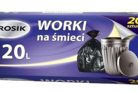 GROSIK Sacchetti spazzatura HDPE nero 120 l, 20 PC forti