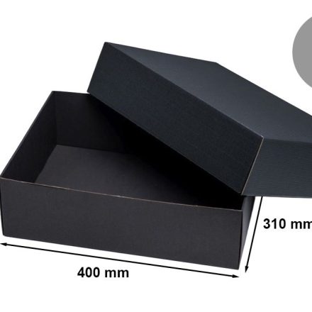 Scatole di cartone nero con tappo 400x310x120 mm, 10 pz