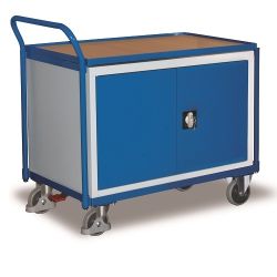 Carrello per officina in metallo SW-600.640 con armadio e ripiani 250 kg