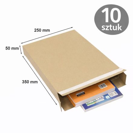 Scatola Flatbox F12 scatola di spedizione marrone 250x50x350 mm 10 pz