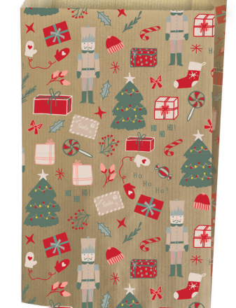 Kraft sacchetto di carta con modello regalo 120x200+45 mm 60 g