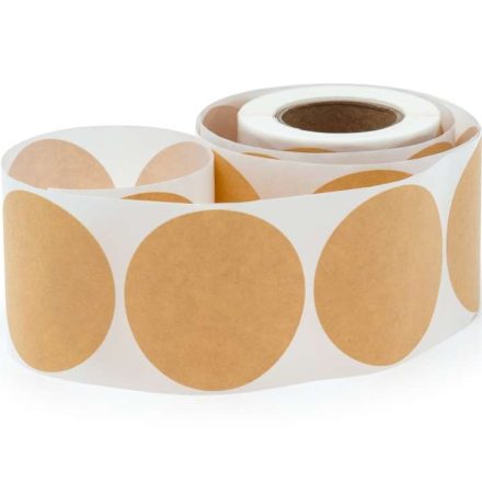 Adesivi tondi EKO Etichette kraft Fi60mm leggere su rullo 250 pc