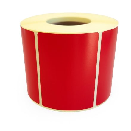 Etichette termiche autoadesive rosse 60x40 mm, rotolo 500 pz