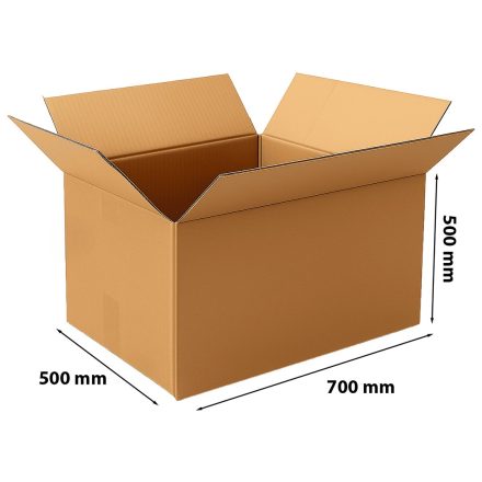 Scatola di cartone marrone patta di cartone 700x500x500 mm 5Dentro BC 560 g/m2