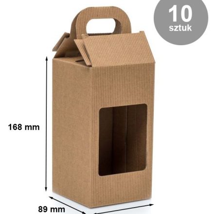 Scatole di cartone rivestite 1 vaso 0,9 l 89x89x168 mm 10 pz