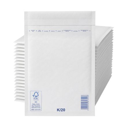 Buste a bolle VP K20 autoadesivo bianco 370x480 mm cartone 50 pz