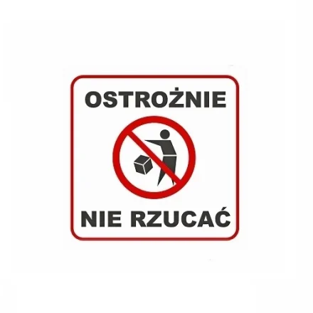 Adesivi Non lanciare le etichette di avvertimento con attenzione 100x100 mm 100 pc