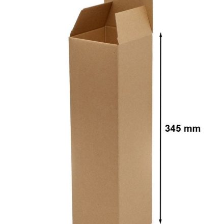 Scatola di cartone per bottiglia di vino 100x100x345 mm F215 marrone