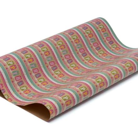 regalo carta da imballaggio marrone Buon Compleanno in rotolo 70cm x 50m 60g
