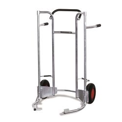 Carrello di trasporto pneumatico basso SK-710.313, 200 kg, 540-820 mm