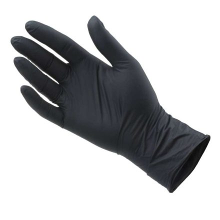 Guanti protettivi in nitrile nero XL monouso senza polvere 100 pz