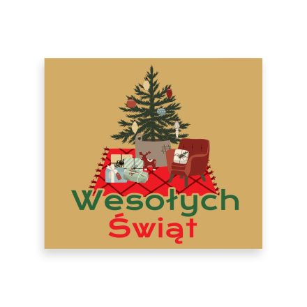 Adesivi Kraft Buon Natale con albero di Natale, etichette 35x40 mm, 200 pz