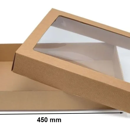 Scatola di moda con finestra, rotonda, regalo 450x350x70 mm A3