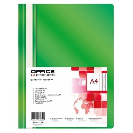 Manuale A4 PP morbidi baffi verdi 25 pezzi per documenti